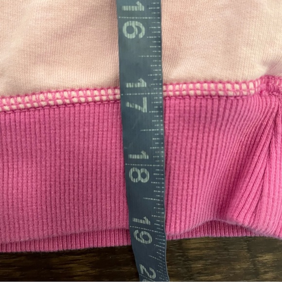 Hanna Andersson pink red colorblock crewneck sweatshirt size 6-7 - Picture 4 of 6